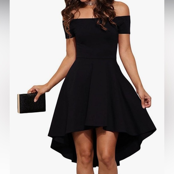 NEW Sarin Mathews Women's XXL Off Shoulder High Low Cocktail Skater Dress NWT - Picture 1 of 14